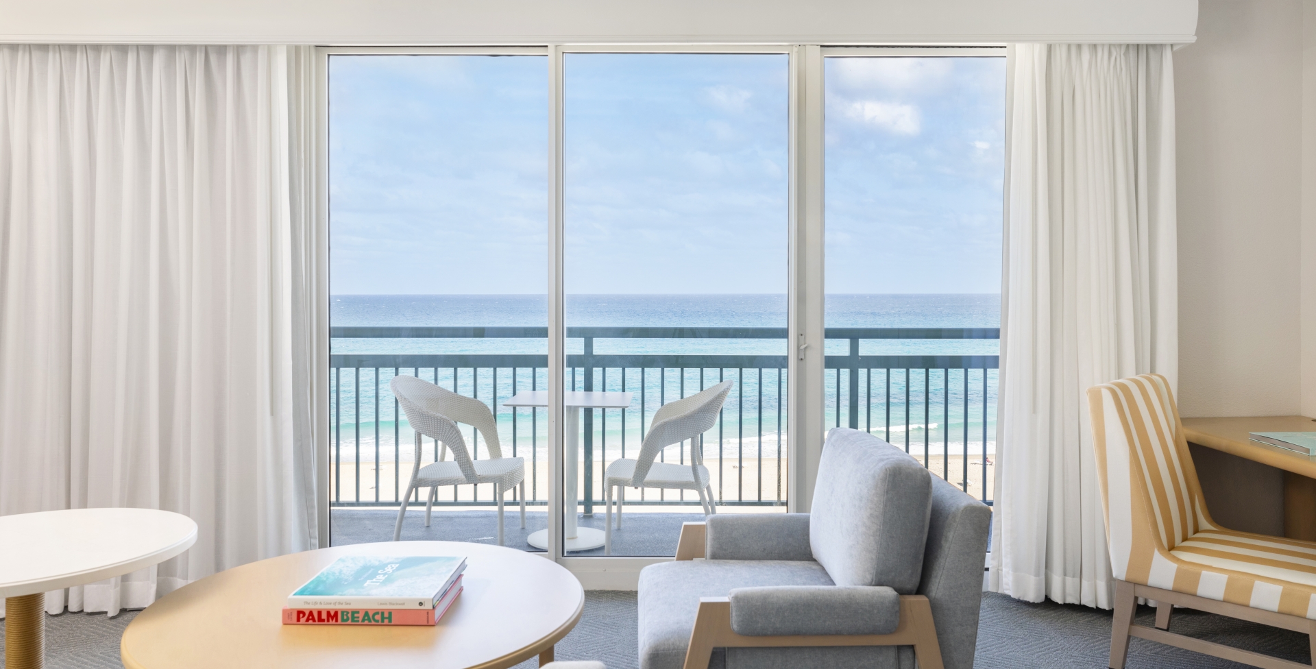 Spacious beachfront suite with panoramic ocean views in west palm beach