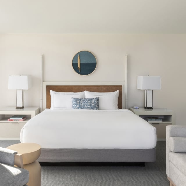 Luxury guest room with modern amenities at The Singer Oceanfront Resort