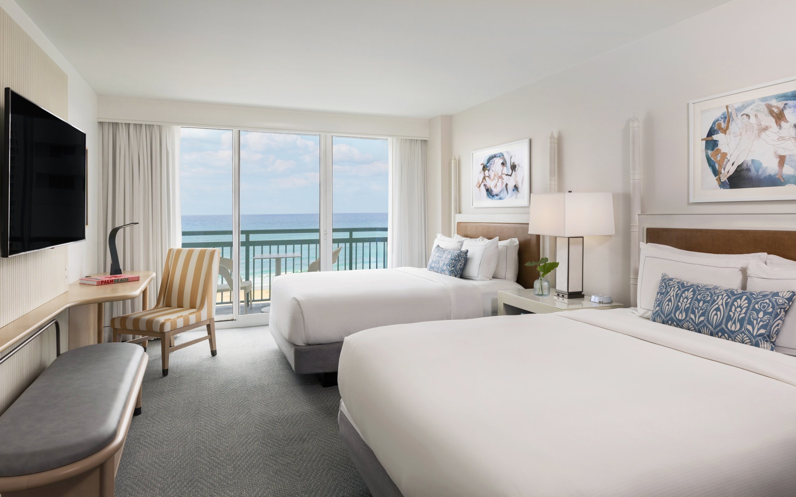 Elegant room with premium amenities in The Singer Oceanfront Resort